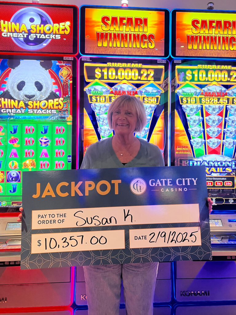 Susan K won $10,357.00 on Safari Winnings Diamond Trails